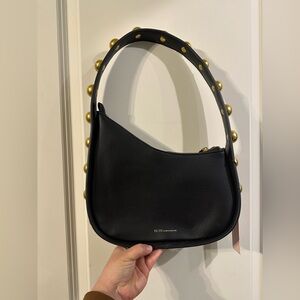 BCBGeneration Gold Studded Shoulder Bag